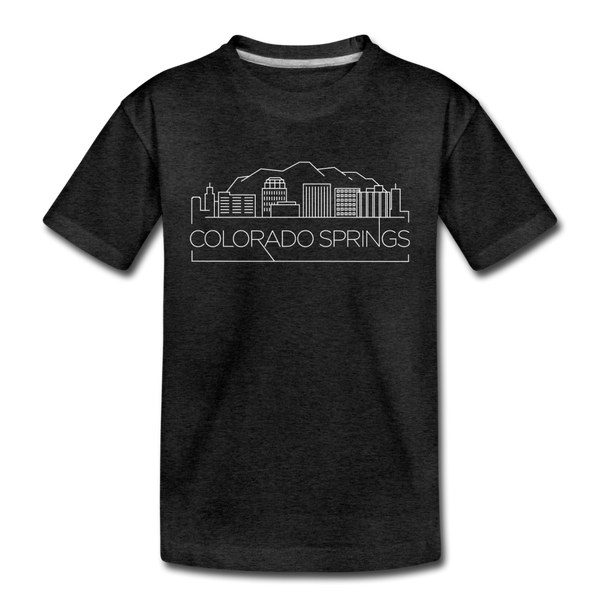 Colorado Springs, Colorado Youth T-Shirt - Skyline Youth Colorado Springs Tee - charcoal gray