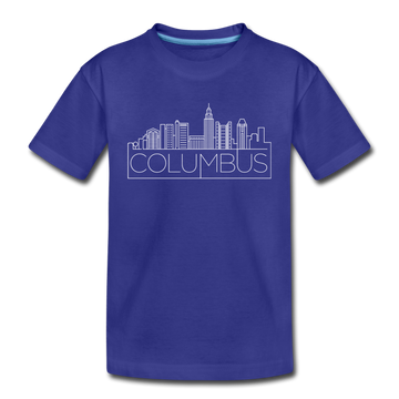 Columbus, Ohio Youth T-Shirt - Skyline Youth Columbus Tee - royal blue