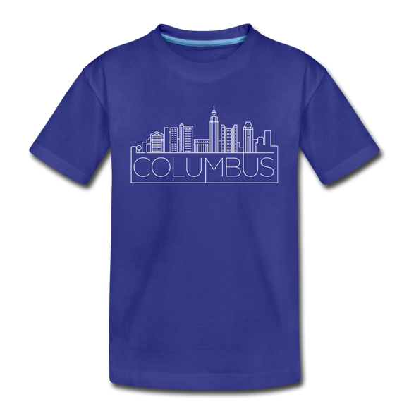 Columbus, Ohio Youth T-Shirt - Skyline Youth Columbus Tee - royal blue