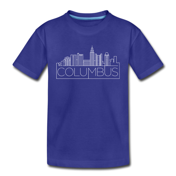 Columbus, Ohio Youth T-Shirt - Skyline Youth Columbus Tee - royal blue
