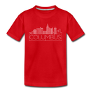 Columbus, Ohio Youth T-Shirt - Skyline Youth Columbus Tee - red