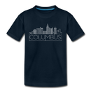 Columbus, Ohio Youth T-Shirt - Skyline Youth Columbus Tee - deep navy