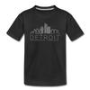 Detroit, Michigan Youth T-Shirt - Skyline Youth Detroit Tee - black