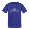 Detroit, Michigan Youth T-Shirt - Skyline Youth Detroit Tee - royal blue