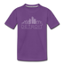 Detroit, Michigan Youth T-Shirt - Skyline Youth Detroit Tee - purple