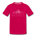 Detroit, Michigan Youth T-Shirt - Skyline Youth Detroit Tee - dark pink