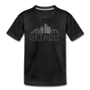 Detroit, Michigan Youth T-Shirt - Skyline Youth Detroit Tee - charcoal gray