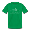 Detroit, Michigan Youth T-Shirt - Skyline Youth Detroit Tee - kelly green