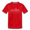 Fort Worth, Texas Youth T-Shirt - Skyline Youth Fort Worth Tee - red