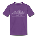 Fort Worth, Texas Youth T-Shirt - Skyline Youth Fort Worth Tee - purple