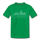 Fort Worth, Texas Youth T-Shirt - Skyline Youth Fort Worth Tee - kelly green