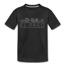 El Paso, Texas Youth T-Shirt - Skyline Youth El Paso Tee - black