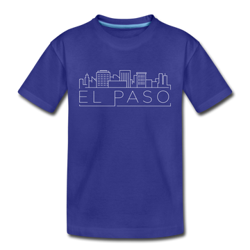 El Paso, Texas Youth T-Shirt - Skyline Youth El Paso Tee - royal blue