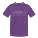 El Paso, Texas Youth T-Shirt - Skyline Youth El Paso Tee - purple