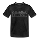 El Paso, Texas Youth T-Shirt - Skyline Youth El Paso Tee - charcoal gray