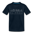 El Paso, Texas Youth T-Shirt - Skyline Youth El Paso Tee - deep navy