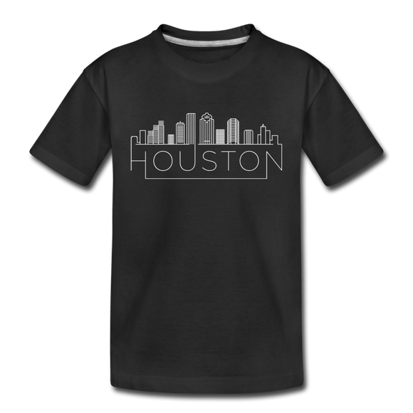 Houston, Texas Youth T-Shirt - Skyline Youth Houston Tee - black