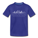 Houston, Texas Youth T-Shirt - Skyline Youth Houston Tee - royal blue