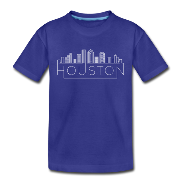 Houston, Texas Youth T-Shirt - Skyline Youth Houston Tee - royal blue