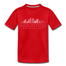 Houston, Texas Youth T-Shirt - Skyline Youth Houston Tee - red