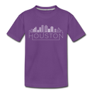 Houston, Texas Youth T-Shirt - Skyline Youth Houston Tee - purple