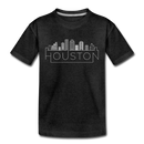 Houston, Texas Youth T-Shirt - Skyline Youth Houston Tee - charcoal gray