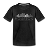 Houston, Texas Youth T-Shirt - Skyline Youth Houston Tee - charcoal gray