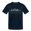 Houston, Texas Youth T-Shirt - Skyline Youth Houston Tee - deep navy