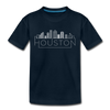 Houston, Texas Youth T-Shirt - Skyline Youth Houston Tee - deep navy
