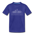 Indianapolis, Indiana Youth T-Shirt - Skyline Youth Indianapolis Tee - royal blue
