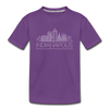 Indianapolis, Indiana Youth T-Shirt - Skyline Youth Indianapolis Tee - purple