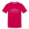 Indianapolis, Indiana Youth T-Shirt - Skyline Youth Indianapolis Tee - dark pink