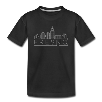 Fresno, California Youth T-Shirt - Skyline Youth Fresno Tee - black