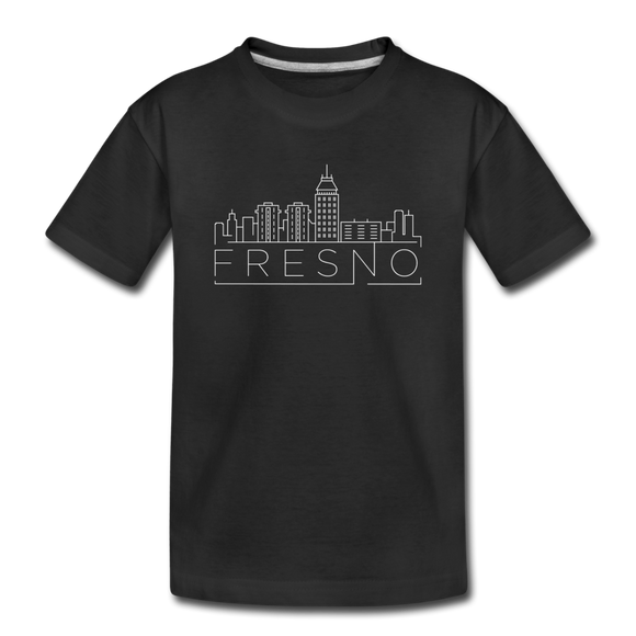 Fresno, California Youth T-Shirt - Skyline Youth Fresno Tee - black
