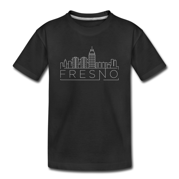 Fresno, California Youth T-Shirt - Skyline Youth Fresno Tee - black