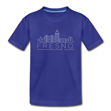 Fresno, California Youth T-Shirt - Skyline Youth Fresno Tee - royal blue