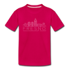 Fresno, California Youth T-Shirt - Skyline Youth Fresno Tee - dark pink