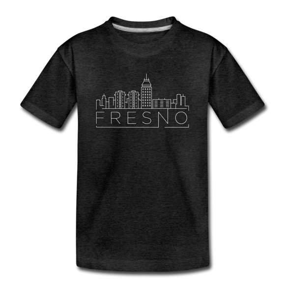 Fresno, California Youth T-Shirt - Skyline Youth Fresno Tee - charcoal gray