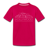 Hollywood, California Youth T-Shirt - Skyline Youth Hollywood Tee - dark pink