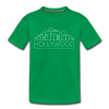 Hollywood, California Youth T-Shirt - Skyline Youth Hollywood Tee - kelly green