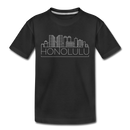 Honolulu, Hawaii Youth T-Shirt - Skyline Youth Honolulu Tee - black