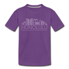 Honolulu, Hawaii Youth T-Shirt - Skyline Youth Honolulu Tee - purple