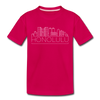 Honolulu, Hawaii Youth T-Shirt - Skyline Youth Honolulu Tee - dark pink