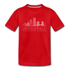 Jacksonville, Florida Youth T-Shirt - Skyline Youth Jacksonville Tee - red