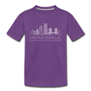 Jacksonville, Florida Youth T-Shirt - Skyline Youth Jacksonville Tee - purple