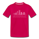 Jacksonville, Florida Youth T-Shirt - Skyline Youth Jacksonville Tee - dark pink