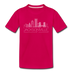 Jacksonville, Florida Youth T-Shirt - Skyline Youth Jacksonville Tee - dark pink