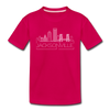 Jacksonville, Florida Youth T-Shirt - Skyline Youth Jacksonville Tee - dark pink