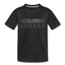 Juneau, Alaska Youth T-Shirt - Skyline Youth Juneau Tee - black