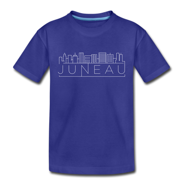 Juneau, Alaska Youth T-Shirt - Skyline Youth Juneau Tee - royal blue